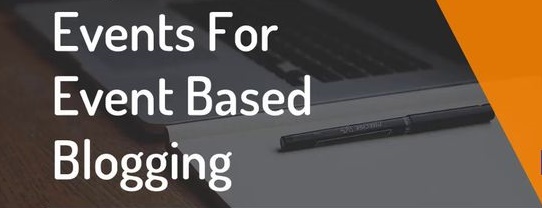 Top events for event based blogging