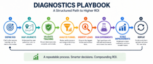 ROI Diagnostics playbook process flow infographic